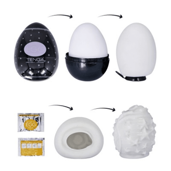 Masturbador Huevo Negro + Lubricante