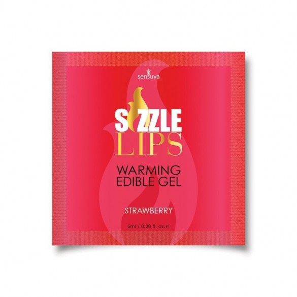 Lubricante Anal, Vaginal, Oral & Masaje | Frutilla | Efecto Calor | 6ml | Base Glicerina | Sachet