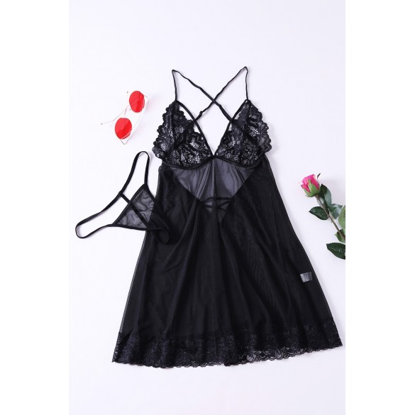 Lencería, Babydoll Silky Black