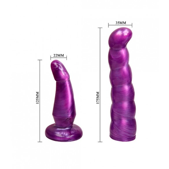 Arnes Doble Penetración Morado, Femenino Ultra