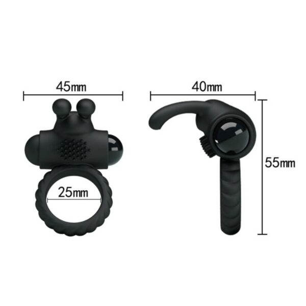 Anillo con Conejo Vibrador (Resistente al agua, Reutilizable)