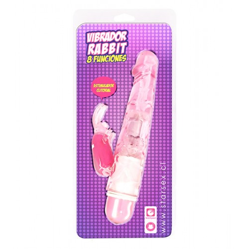 Consolador Vibrador Rabbit 8 Funciones (11cm insertable)