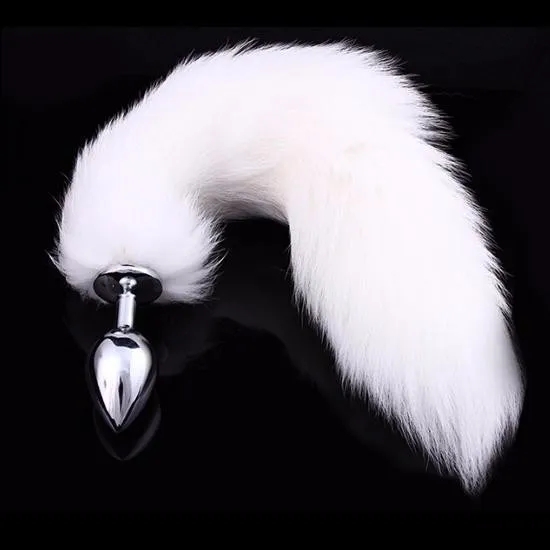 Plug Anal Cola Blanca (Estimulador & Dilatador Metalico)